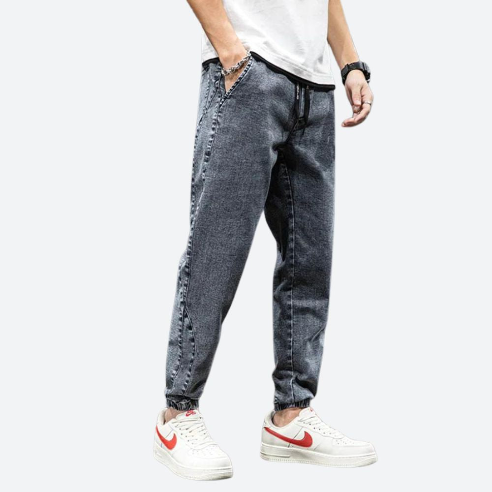 Zachte denim joggingbroek - Aljor