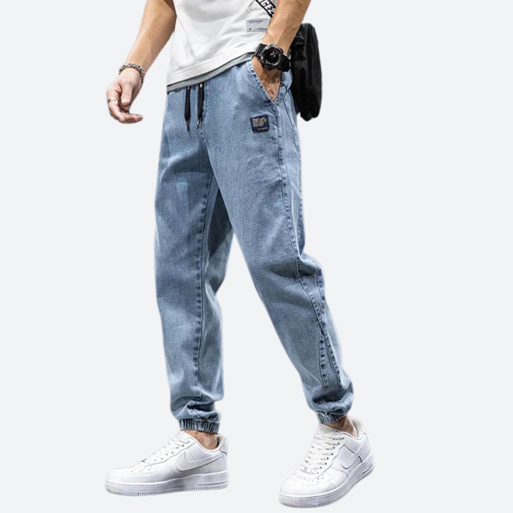 Zachte denim joggingbroek - Aljor