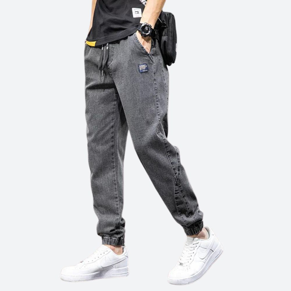 Zachte denim joggingbroek - Aljor