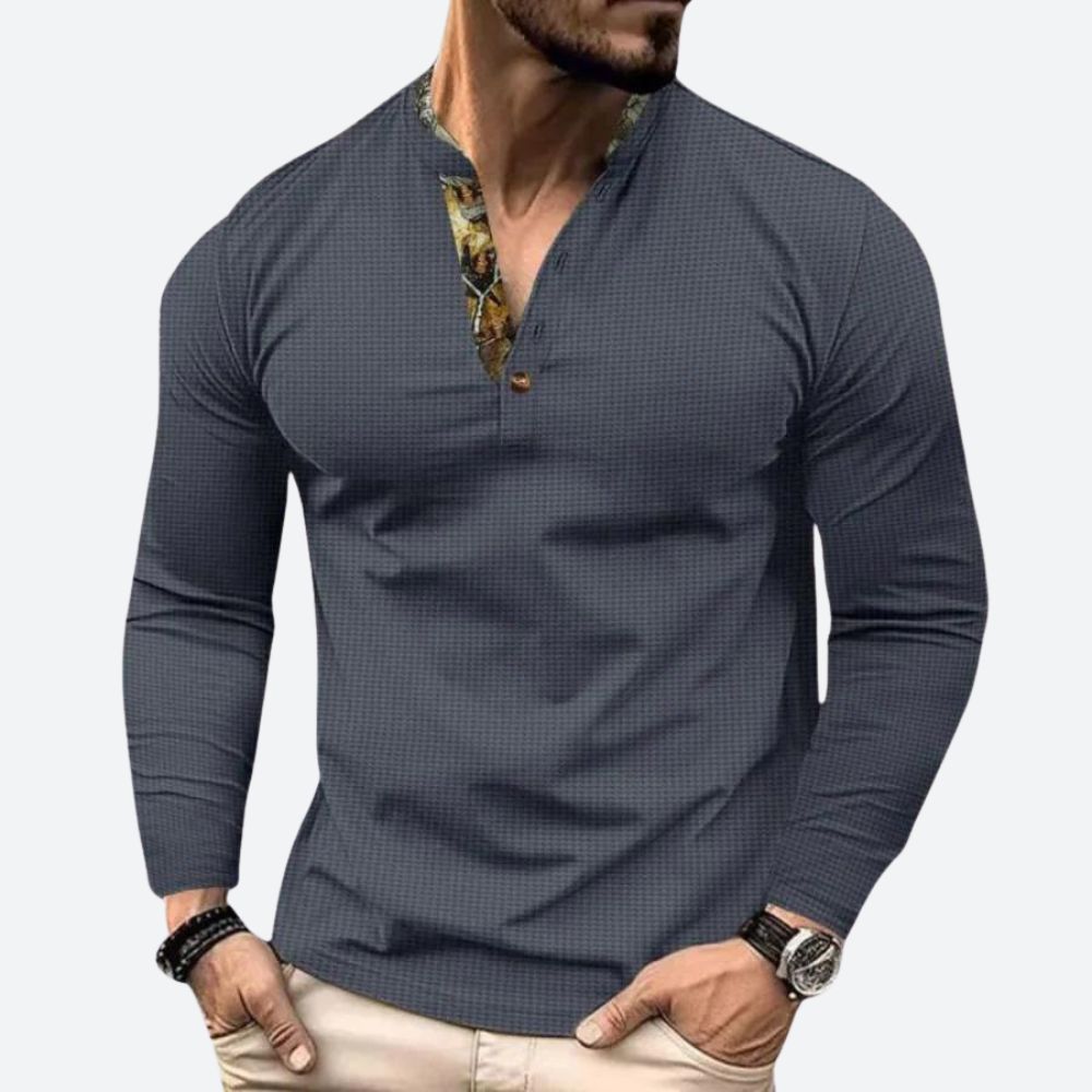 Casual T-shirt met Lange Mouwen voor Mannen - Bob