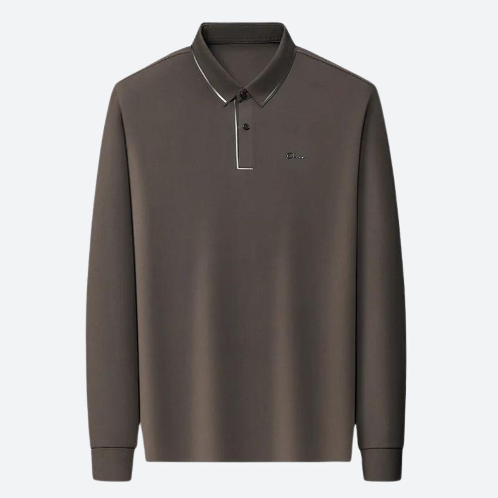 Casual poloshirt met lange mouwen - Terrence