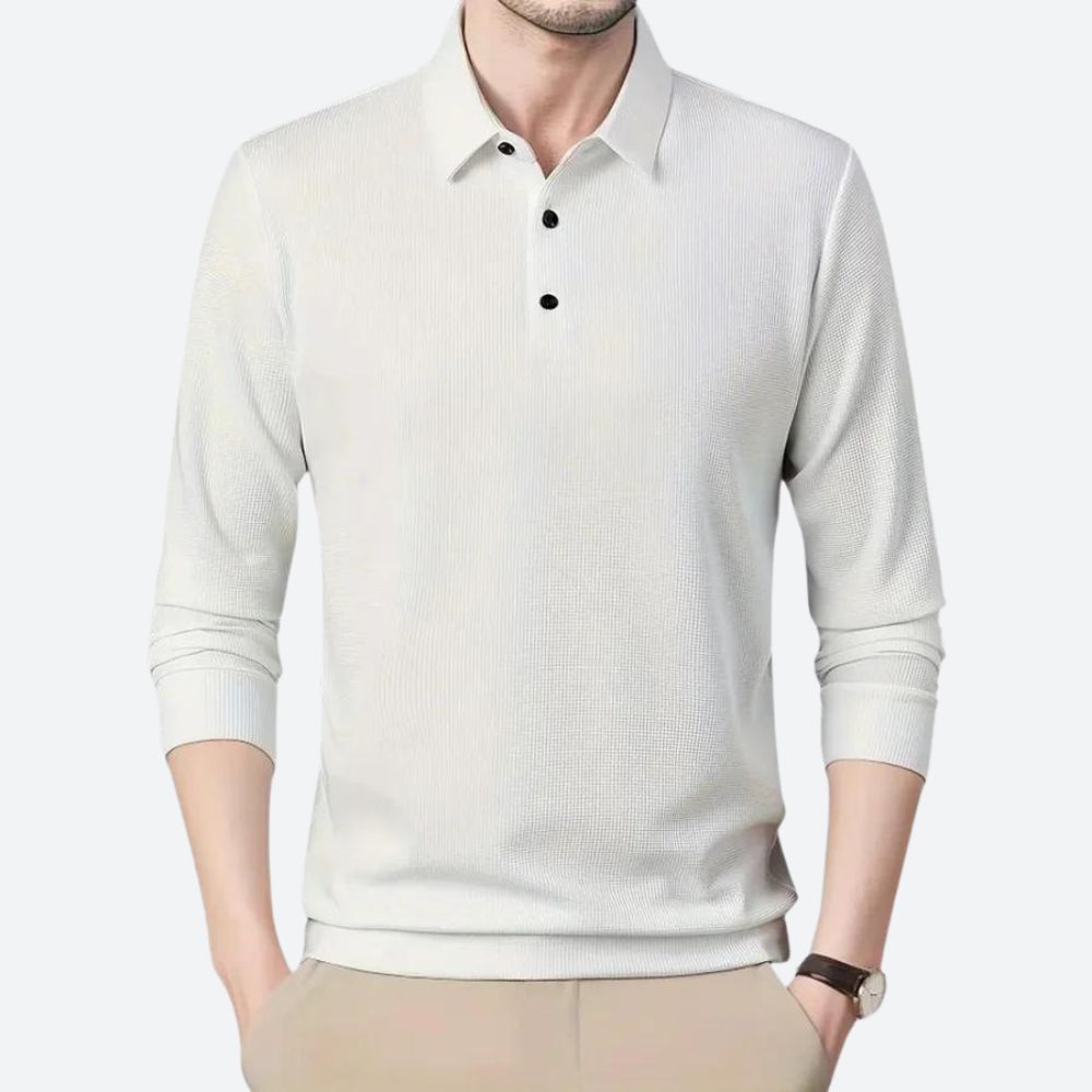 Casual heren poloshirt met Lange Mouwen - Wystan