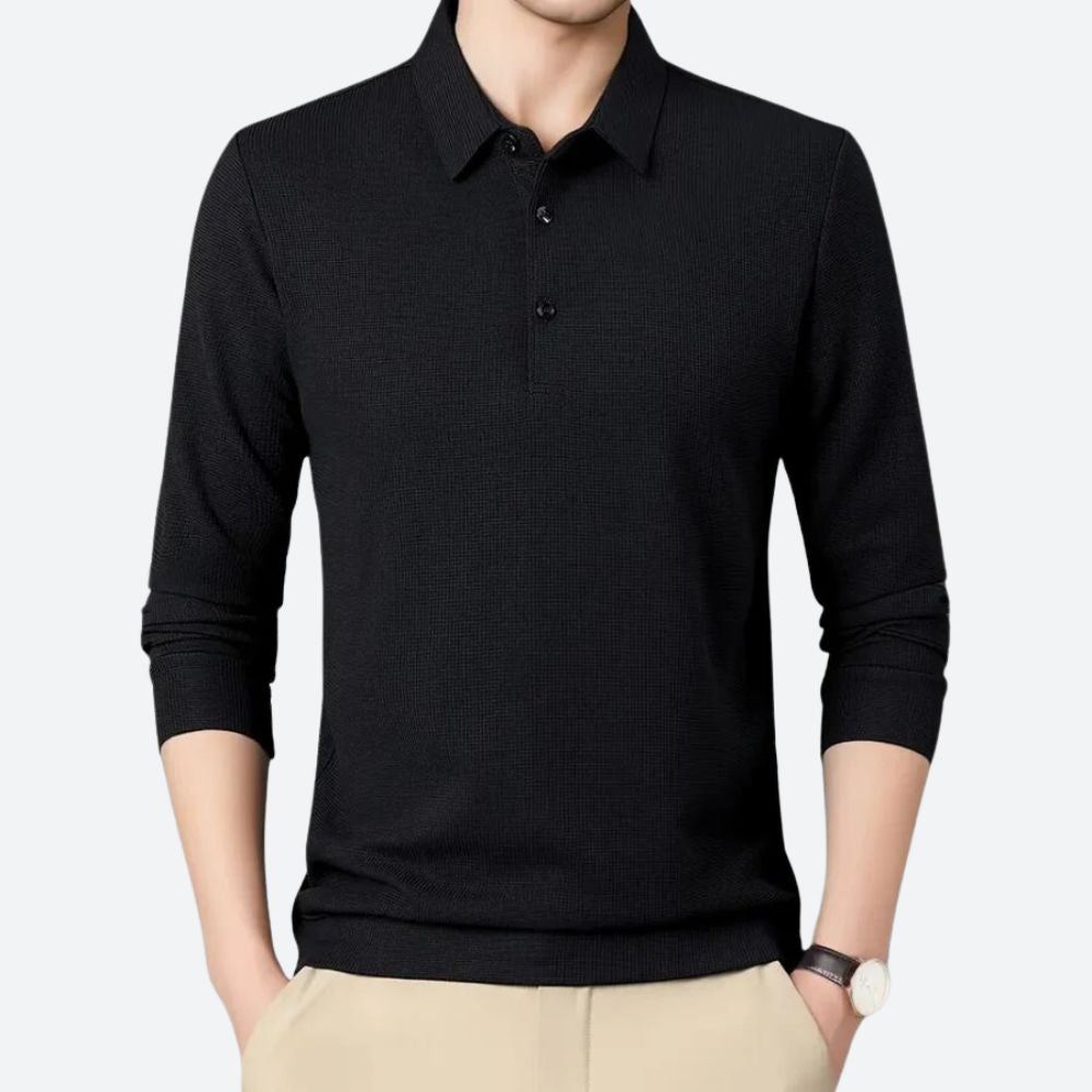 Casual heren poloshirt met Lange Mouwen - Wystan