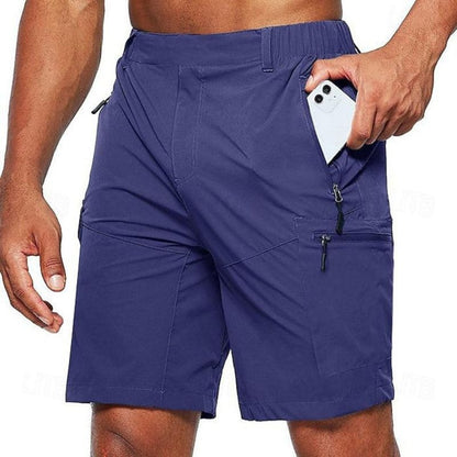 Ripstop cargo shorts voor heren met ritszakken, ideaal voor outdoor activiteiten in de zomer.