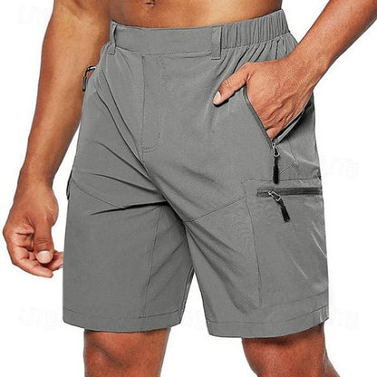 Ripstop cargo shorts voor heren met ritszakken, ideaal voor outdoor activiteiten in de zomer.