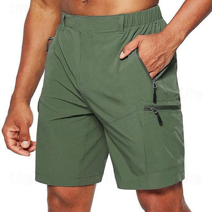 Ripstop cargo shorts voor heren met ritszakken, ideaal voor outdoor activiteiten in de zomer.