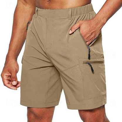 Ripstop cargo shorts voor heren met ritszakken, ideaal voor outdoor activiteiten in de zomer.