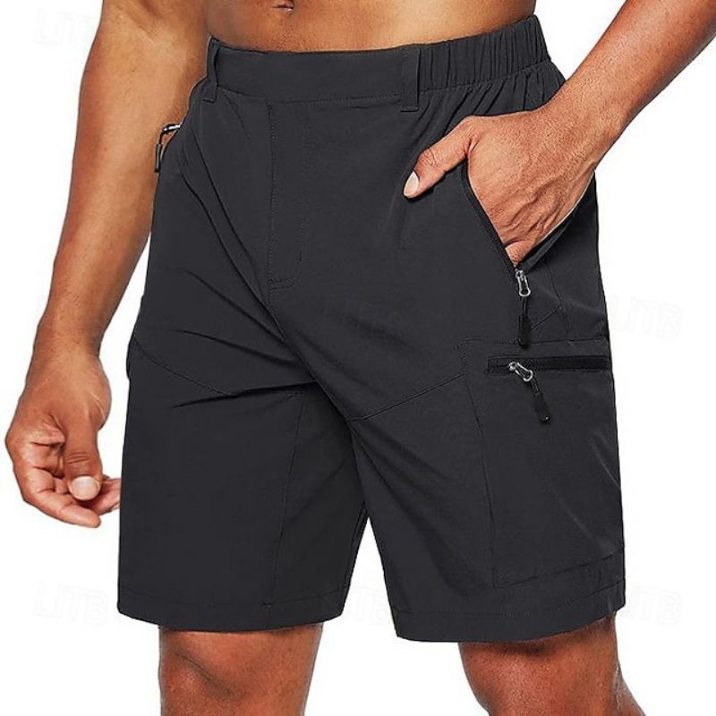 Ripstop cargo shorts voor heren met ritszakken, ideaal voor outdoor activiteiten in de zomer.