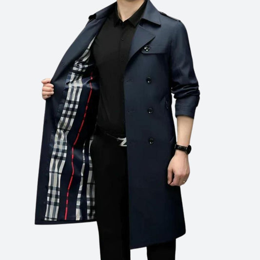 Elegante trenchcoat voor mannen, ideaal voor herfst en winter

