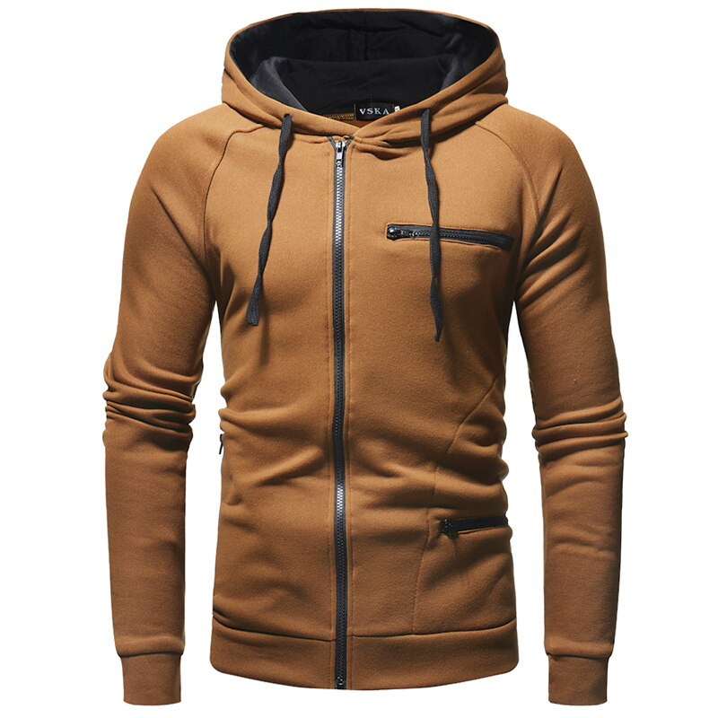 Grijze zip-up hoodie met rode accenten, ontworpen voor moderne mannen, perfect voor casual en sportieve outfits.






