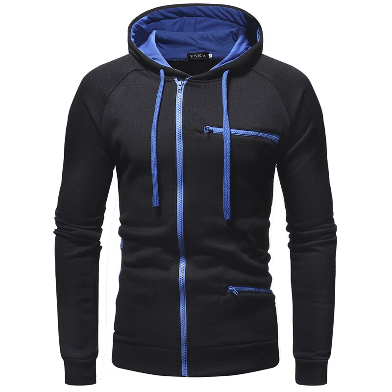 Grijze zip-up hoodie met rode accenten, ontworpen voor moderne mannen, perfect voor casual en sportieve outfits.






