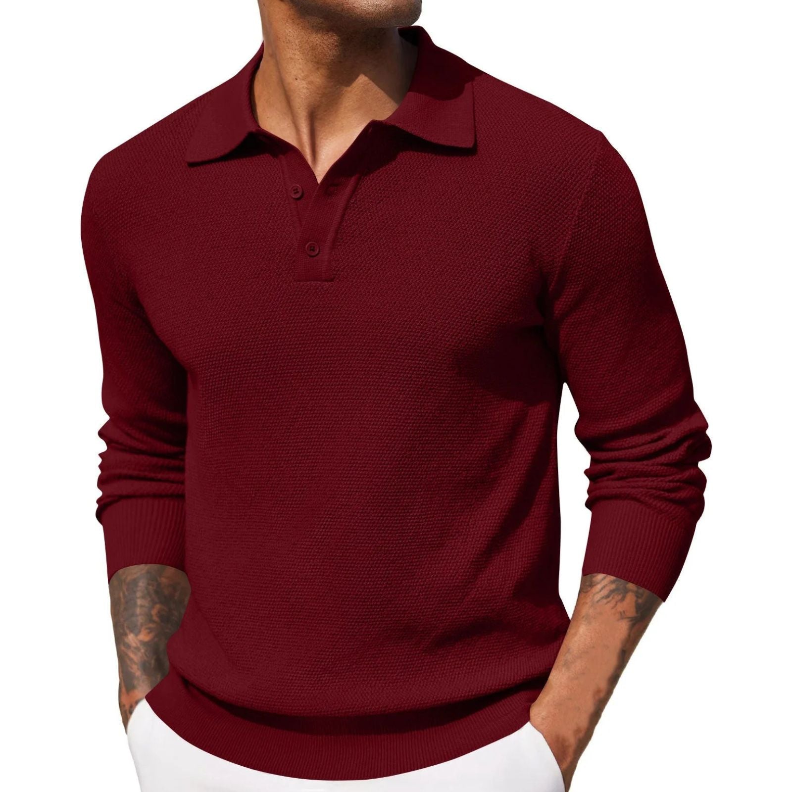 Elegant zomershirt met lange mouwen en stijlvolle afwerking, perfect voor moderne heren.