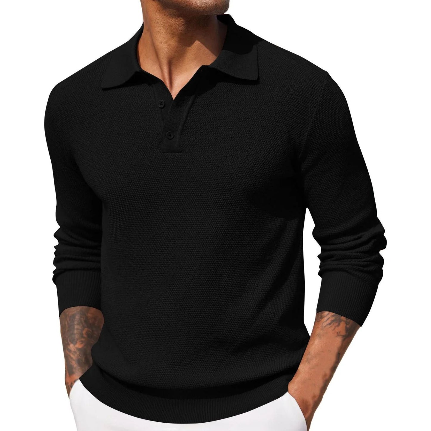 Elegant zomershirt met lange mouwen en stijlvolle afwerking, perfect voor moderne heren.