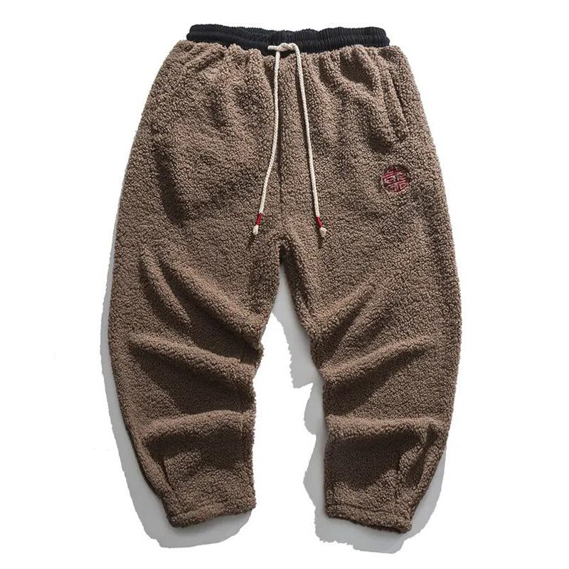 Zachte en warme fleece joggers voor heren met een trendy urban uitstraling.