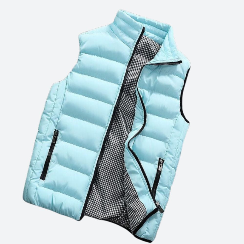 Stijlvolle waterdichte bodywarmer voor mannen, ideaal voor herfst- en winterdagen, biedt comfort en bescherming tegen nat weer.