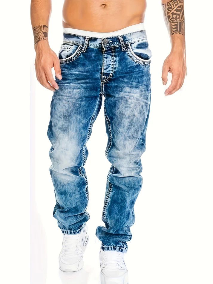 Veelzijdige zomer skinny jeans voor heren met moderne slim fit en ademende stof.