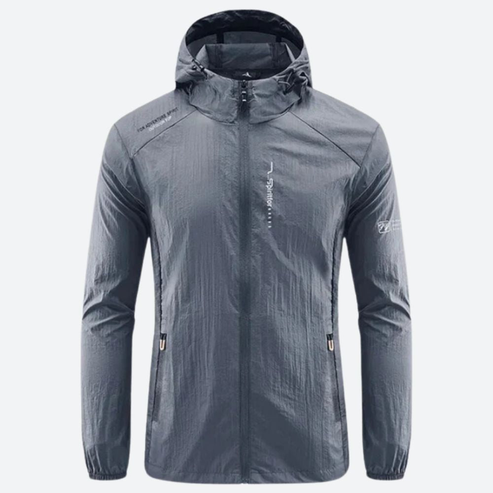 Waterdichte heren softshell jas, ideaal voor outdoor avonturen tijdens natte herfst- en winterdagen.