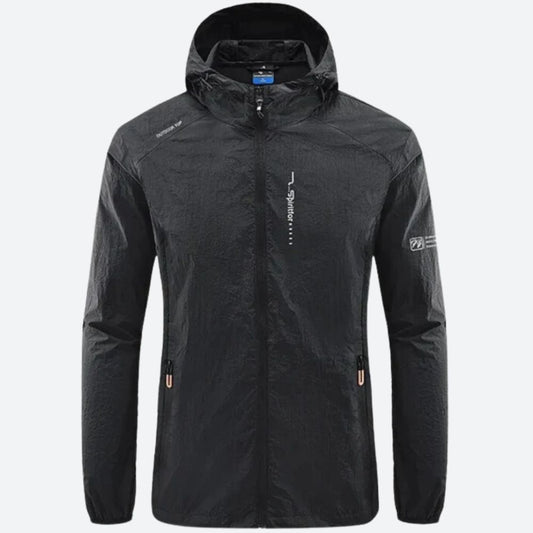 Waterdichte heren softshell jas, ideaal voor outdoor avonturen tijdens natte herfst- en winterdagen.